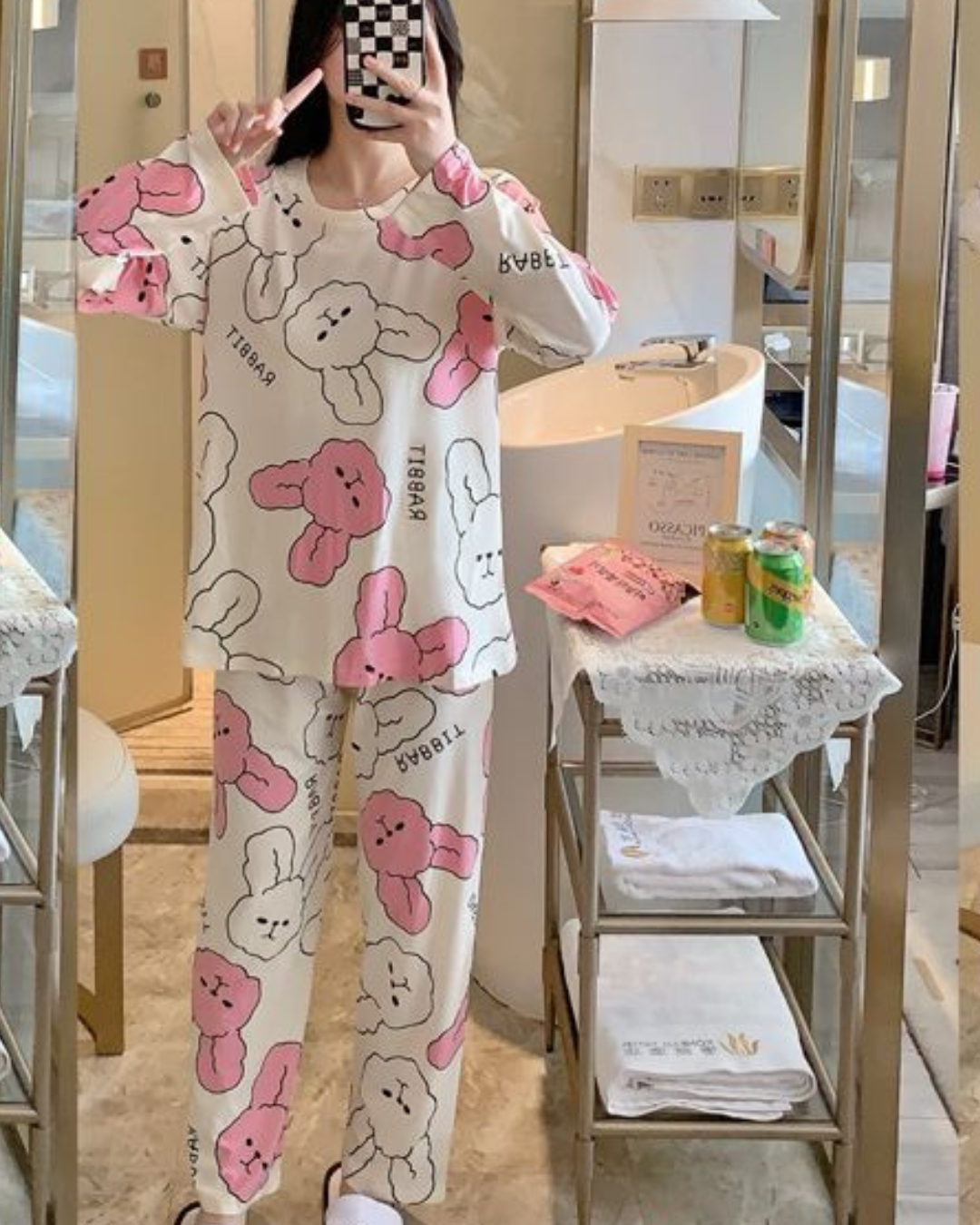 2 PCS FULL SLEEVES SLEEPWEAR SETS