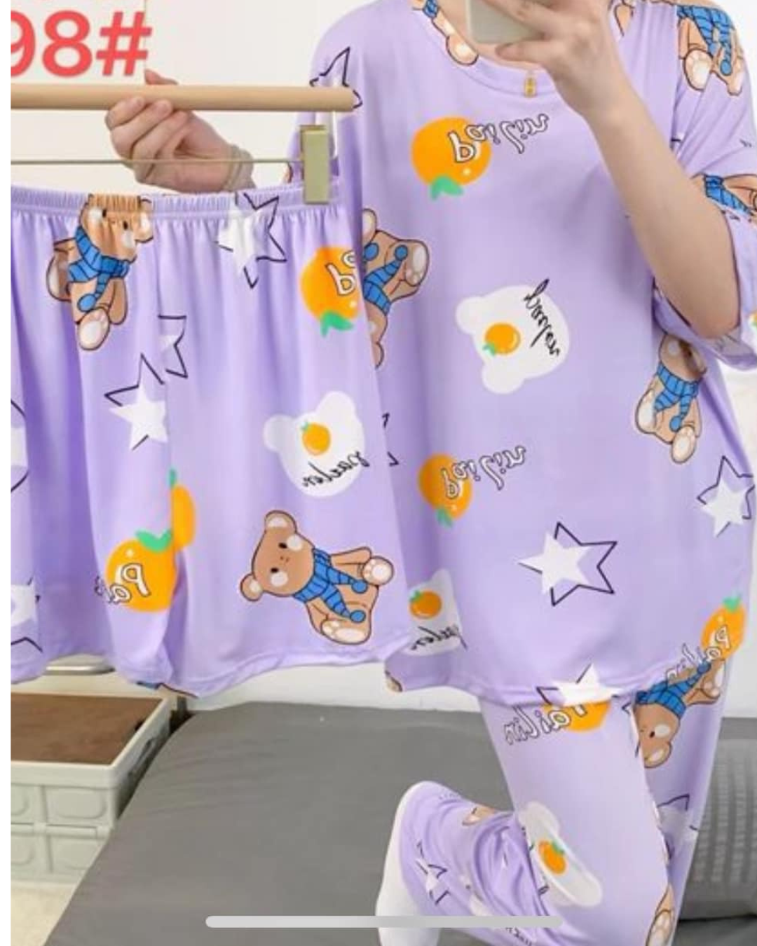 PURPLE 3 PCS SLEEPWEAR SETS